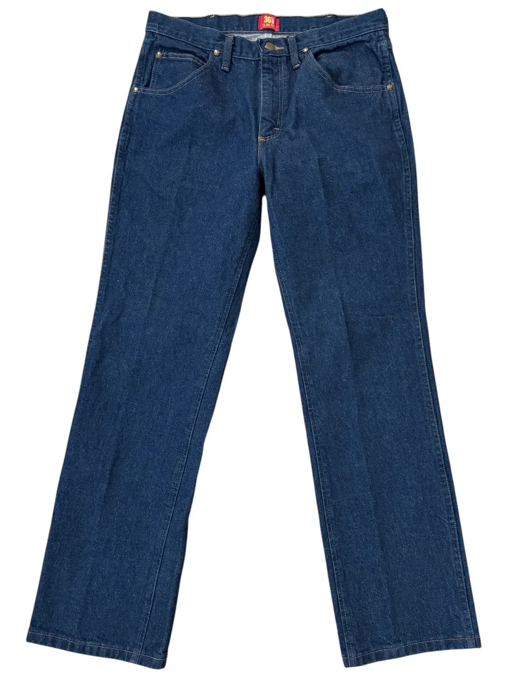 Wrangler 36MWZ Slim Fit Jeans Men’s 33x30 Fits 31x30 Dark Wash Western Cotton
